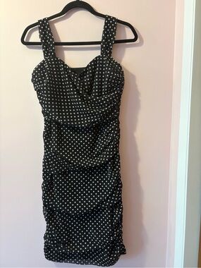 Polka-dot cocktail dress
